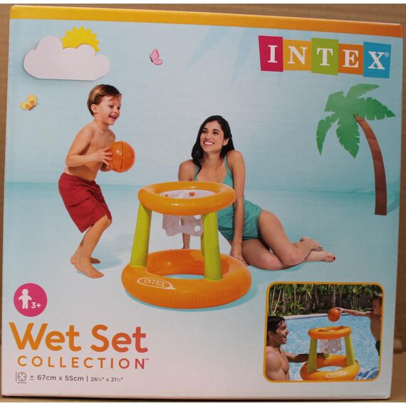 Intex Wasserspiel Floating Hoops, Mehrfarbig, 67 x 55 cm (Floating Hoops - Spiel + Pool Volleyball Spiel!)