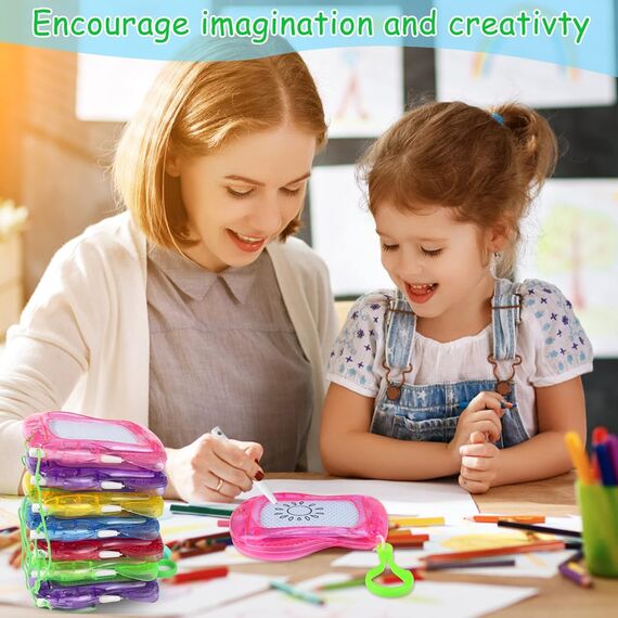 Piucrty Mitgebsel Kindergeburtstag Gastgeschenke Mini Maltafel Zaubertafel Schlüsselanhänger Kinder 8Pcs Give Aways Nützliche Kleinigkeiten Tombola Preise Pinata Füllung Party Beschäftigung