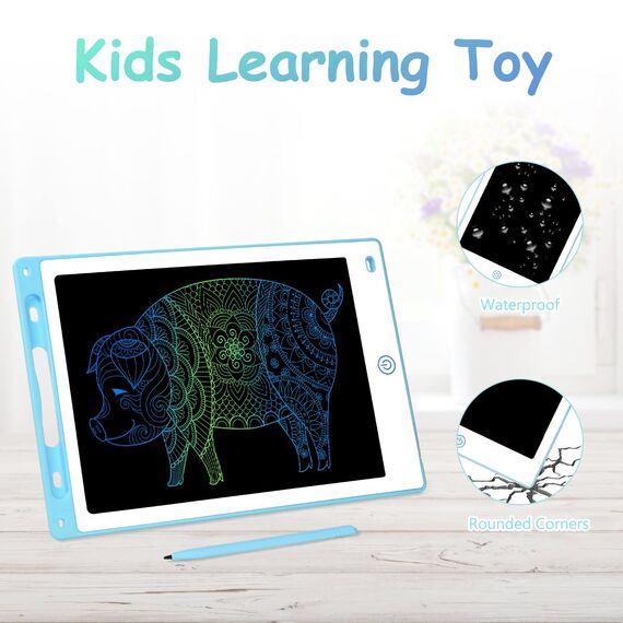 Vicloon Zaubertafeln für Kind 10 Zoll LCD Schreibtafel, Kreatives Spielzeug für Kind Erwachsene Mädchen und Jungen - Blau