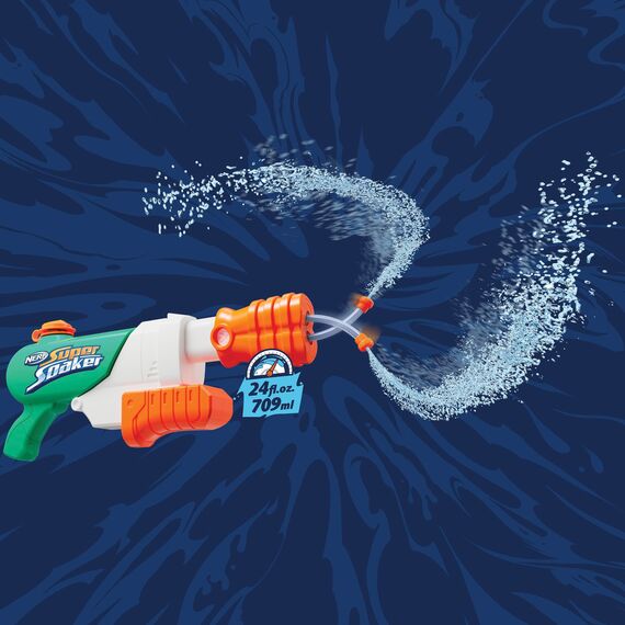 Nerf Super Soaker Hydro Frenzy Water Blaster, Wild 3-In-1 Soaking Fun, Adjustable Nozzle, 2 Water-Launching Tubes