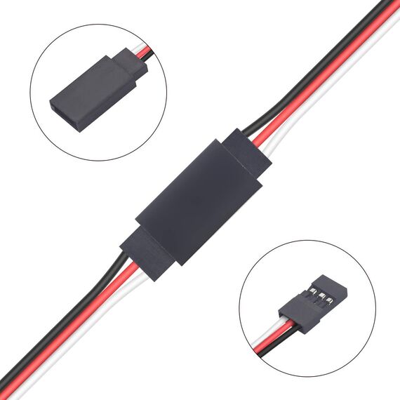 RUNCCI-YUN 25 pcs RC Servo Verlängerungskabel，JR Servoverlängerung，Servokabel，Servokabel 3 Pin Kabel ，JR Stecker Verlängerung， 5 sizes（10 cm, 15 cm, 30 cm, 50 cm und 60 cm）