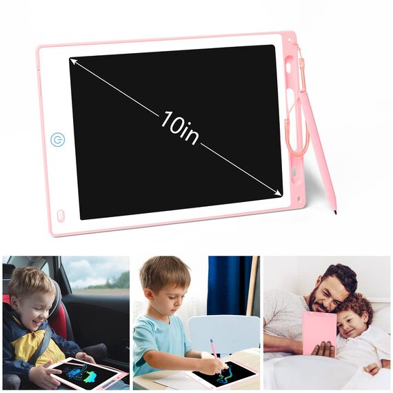 Vicloon LCD-Schreibtablett, LCD-Schreibtablett 10 Zoll, mit Stift aus Schiefer, tragbar, zum Schreiben und Zeichnen ohne Papier, Kinder und Erwachsene, zum Schreiben
