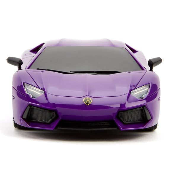 CMJ RC CARS Lamborghini LP700-4 ferngesteuertes ferngesteuertes Auto, offizielles Lizenzprodukt, Maßstab 1:24, Arbeitsscheinwerfer, 2,4 GHz, tolles Kinderspielzeug, Auto (lila)