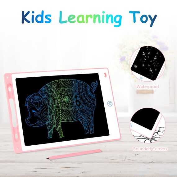 Vicloon LCD-Schreibtablett, LCD-Schreibtablett 10 Zoll, mit Stift aus Schiefer, tragbar, zum Schreiben und Zeichnen ohne Papier, Kinder und Erwachsene, zum Schreiben