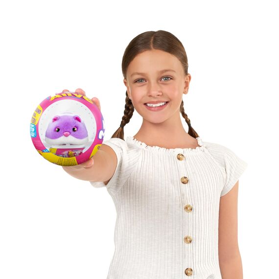 Pets Alive Hamster Mania von ZURU, Purple Hamster, Pet Nurture, Soft Toy, Real Alive, 20+ Sounds Interactive, Electronic Pet, (Lila)