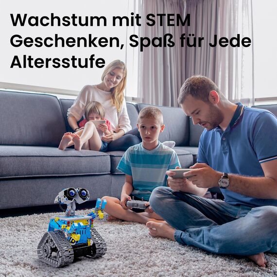 Sillbird Technik Roboter Bauspielzeug für Jungen 8-12 Jahre, 5-in-1 Programmierbares Robot mit App-Fernsteuerung, Geschenk für Weihnachten und Geburtstag, 488 Teile
