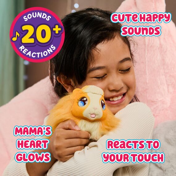 LLP Little Live Pets – Mama Surprise | Interaktives Mama-Meerschweinchen mit Stall und 3 Überraschungsbabys. Über 20 Geräusche und Reaktionen, Spielmuster wiederholbar, 5 Jahre / 60 Monate#