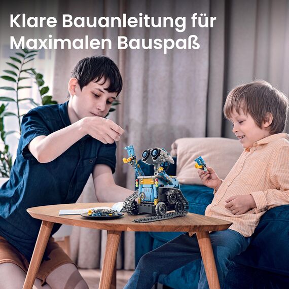 Sillbird Technik Roboter Bauspielzeug für Jungen 8-12 Jahre, 5-in-1 Programmierbares Robot mit App-Fernsteuerung, Geschenk für Weihnachten und Geburtstag, 488 Teile