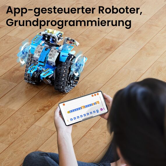 Sillbird Technik Roboter Bauspielzeug für Jungen 8-12 Jahre, 5-in-1 Programmierbares Robot mit App-Fernsteuerung, Geschenk für Weihnachten und Geburtstag, 488 Teile
