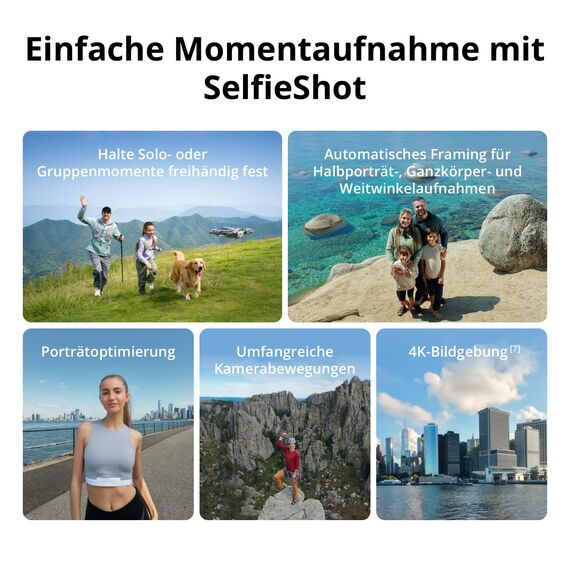 DJI Neo 2 Fly More Combo (nur Drohne), Start und Landung auf der Handfläche, Gestensteuerung, ActiveTrack, Omnidirektionale Hinderniserkennung, Drohne für Einsteiger, 3 Akkus