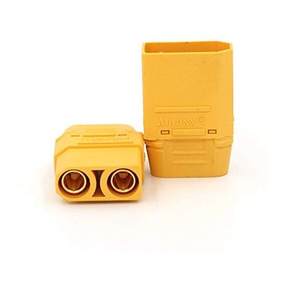 FLY RC 10 Stück (5 Paar) Premium XT90H Amass Goldstecker Stecker Buchse Anschlüsse Goldkontaktstecker die besten XT90 Stecker mit Isolierhülle