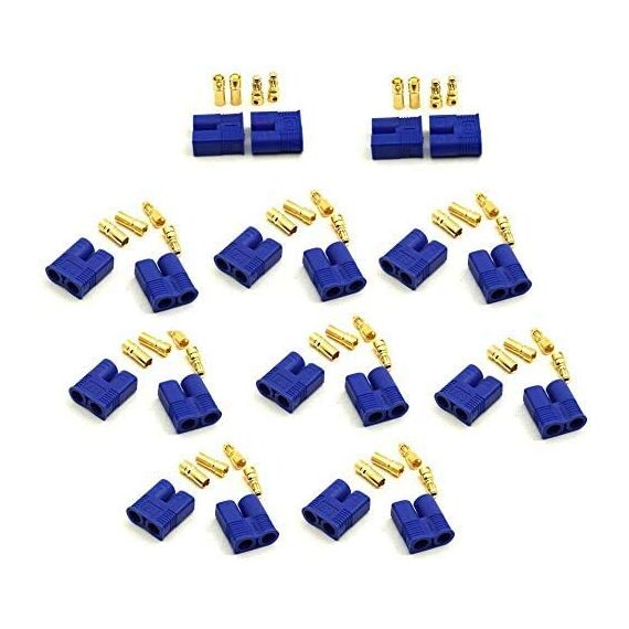 10 Paar 20 Stück Original EC3 Premium Goldstecker Stecker Buchse Male Female 3,5mm Steckverbinder Goldkontaktstecker 60A Lipo Akku ESC RC Modellbau