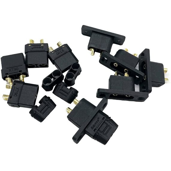 5 Paar XT90E-M + XT90 montierbarer männlicher weiblicher langlebiger Steckverbinder für RC-Modell Multicopter-Flugzeug-Flugzeug-Auto-Boots-Drohne