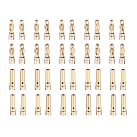 10 Paar männlich weiblich EC2 Verbinder 2,0 mm Gold Bullet Bananen stecker für RC ESC Lipo Batterie Elektro Motor