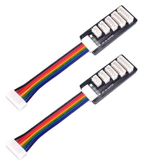 GTIWUNG 2S-6S Balance Ladegerät Expansion JST-XH Adapter Board für RC Lipo Akku Aufladen, 2S-6S Balance Charger Erweiterung, Ladeerweiterungsplatine, Balance Ladeadapter mit Kabel