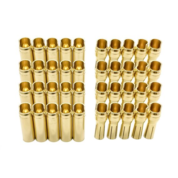 10 Paar EC5 Bananenstecker Weiblich Maennlich Rundstecker, EC5 5mm Anschlussstecker + Buchse Set Goldstecker Für RC ESC Akku LIPO Motor