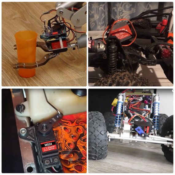 Miuzei 270° Digital RC Servo Motor 20KG Wasserdicht Servo Modellbau Lenkung mit Metallgetriebe für RC Modelle, Starrflügel, Auto, Roboter und Intelligenten DIY (2 Stücke)