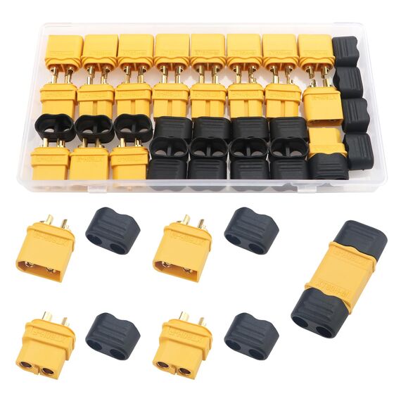 YIXISI 10 Paar XT60 XT60H Batterie Anschlüsse, XT60H Männlich Weiblich Stecker Buchse, XT60H Mantelgehäuse Stecker, für RC Lipo Akku