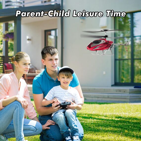 VATOS RC-Hubschrauber für Jungen, 2.4G Ferngesteuerter Hubschrauber mit LED-Licht für Kinder ab 12 Jahren, Feste Höhe, Start mit Einer Taste, RC-Flugzeuge Jungen und Erwachsene