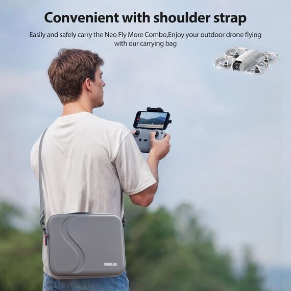 STARTRC Neo Tasche,Tragbar PU Case für DJI Neo Fly More Combo Zubehör,Tragetasche für DJI Neo 1 Drohne Compatible with RC-N3/N2 Controller,Akku,Zweiwege-Ladestation(Nicht kompatibel mit NEO2)