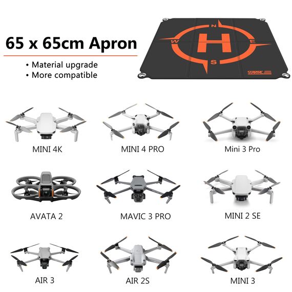 STARTRC Drohnen Landeplatz, 65cm(25") Universal schnell faltbar Landeplattform für DJI Air 2S,Mavic Air 2,Mavic Mini 2,Mavic 2 Pro/Zoom,Phantom 4/3,DJI FPV,Holy Stone