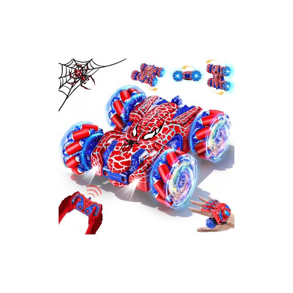 Kssvzz Spider Handsteuerung Ferngesteuertes Auto,2.4GHz RC Auto mit Ganzkörperbeleuchtung & 360° Rotation,4WD Monstertruck Spielzeug Kinder Weihnachten Geburtstag Geschenke ab 3-12 Jahre
