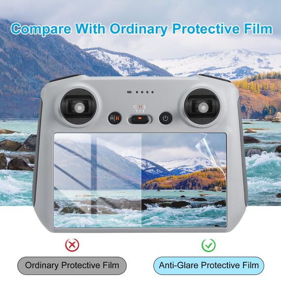 SKYREAT Mini 5 Pro Anti-Glare Displayschutzfolie für DJI RC/RC 2 Controller, HD Mattes gehärtetes Glas 9H Härte für DJI Mini 4/3 Pro Drohnenzubehör (2 Stück)
