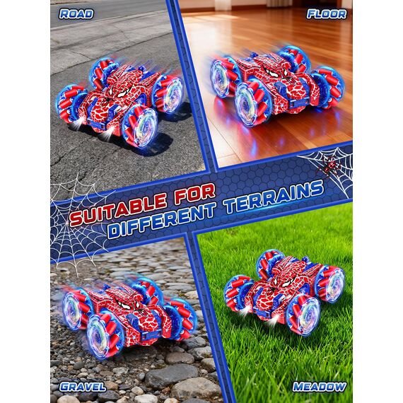 Kssvzz Spider Handsteuerung Ferngesteuertes Auto,2.4GHz RC Auto mit Ganzkörperbeleuchtung & 360° Rotation,4WD Monstertruck Spielzeug Kinder Weihnachten Geburtstag Geschenke ab 3-12 Jahre