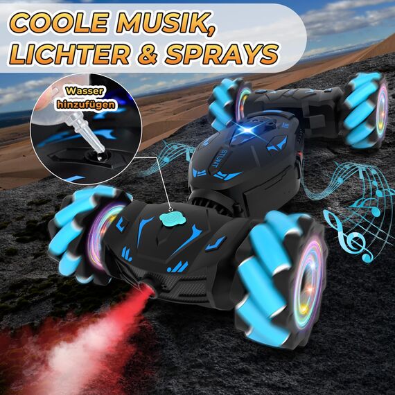 Pristar Ferngesteuertes Auto ab 6 8 10 12 Jahre RC Auto Car, 1:16 Ferngesteuerte Autos mit Handsteuerung Spielzeug 4WD 2,4 GHz 360° Drehung Remote Control Car Geschenk Mädchen Junge ab 6 8 10 12 Jahre