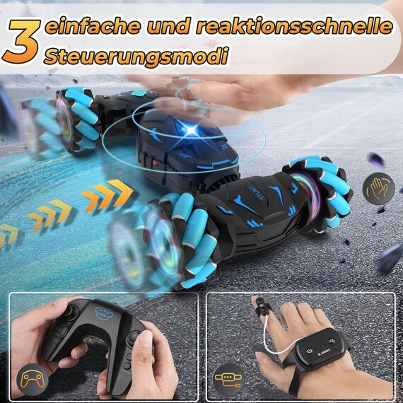 Pristar Ferngesteuertes Auto ab 6 8 10 12 Jahre RC Auto Car, 1:16 Ferngesteuerte Autos mit Handsteuerung Spielzeug 4WD 2,4 GHz 360° Drehung Remote Control Car Geschenk Mädchen Junge ab 6 8 10 12 Jahre