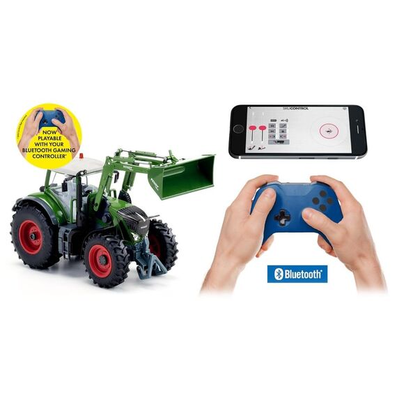 siku 6793, Fendt 933 Vario Traktor mit Frontlader, Grün, Metall/Kunststoff, 1:32, Ferngesteuert, Steuerung mit App via Bluetooth, Ohne Fernsteuermodul