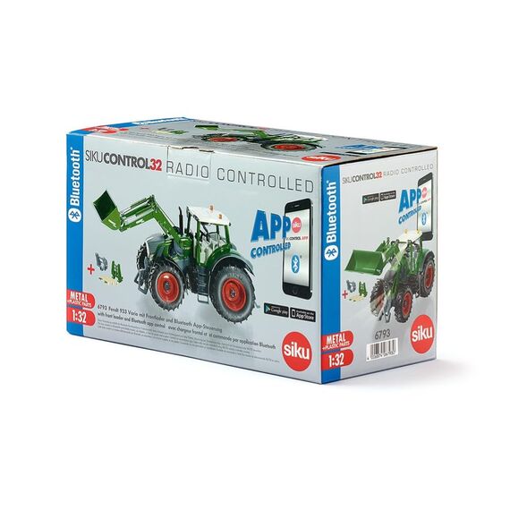siku 6793, Fendt 933 Vario Traktor mit Frontlader, Grün, Metall/Kunststoff, 1:32, Ferngesteuert, Steuerung mit App via Bluetooth, Ohne Fernsteuermodul
