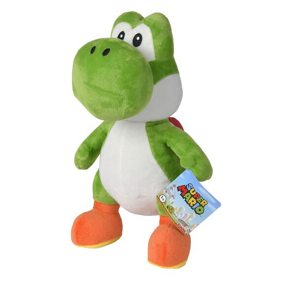 Simba Super Mario Yoshi Plüschfigur – Weiches Kuscheltier, detailgetreues Design aus der Videospielwelt, für Kinder und Fans, grün-weiß-orange, Größe 30 cm, ab 0 Jahren