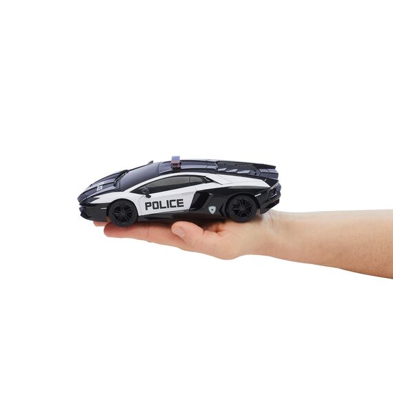 Revell Control Lamborghini Aventador Coupé Polizei I RC Scale Car mit 2.4 GHz-Fernsteuerung I Maßstab 1:24 I Actiongeladenes Polizei-Design I 10 km/h I LED-Frontbeleuchtung I ab 8 Jahren geeignet