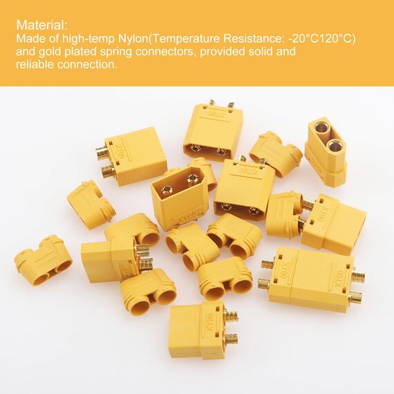 YIXISI 5 Paar XT90 Batterie Anschlüsse, XT90 Männlich Weiblich Stecker Buchse, XT90 Mantelgehäuse Stecker, für RC Lipo Akku