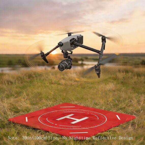 FPVtosky Drohnen-Landeplatz, schnell faltbar, doppelseitig, wasserdicht, beschwert für DJI Mini 5 Pro/4/3 Pro/Mini 4k/Mavic 4/Air 3s/Avata 2/Neo/Flip (99,1 cm)