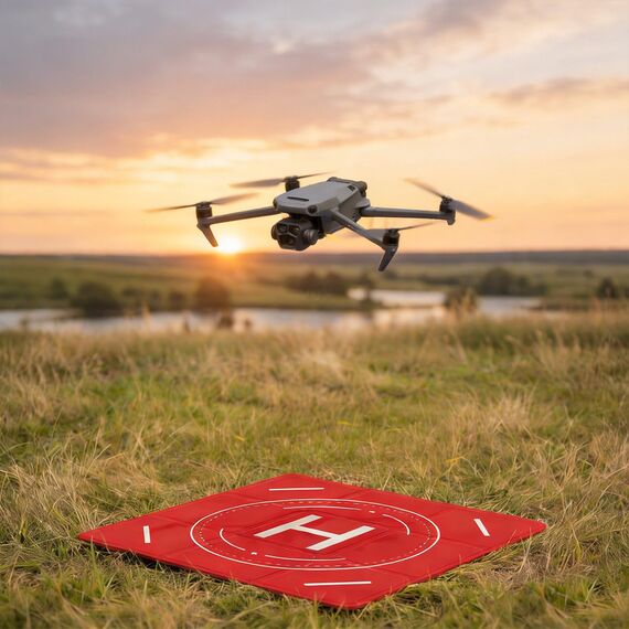 FPVtosky Drohnen-Landeplatz, schnell faltbar, doppelseitig, wasserdicht, beschwert für DJI Mini 5 Pro/4/3 Pro/Mini 4k/Mavic 4/Air 3s/Avata 2/Neo/Flip (99,1 cm)
