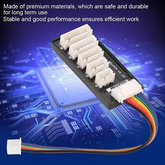 GTIWUNG 4Pcs 2S-6S Balance Ladegerät Expansion JST-XH Adapter Board für RC Lipo Akku Aufladen, Balance Akku-Ladeerweiterungsplatine, Balance Charger Erweiterung, Balance Ladeadapter mit Kabel