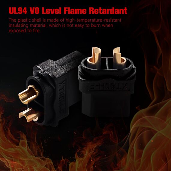 YIXISI 10 Paar XT60 XT60H Batterie Anschlüsse, XT60H Männlich Weiblich Stecker Buchse, XT60H Mantelgehäuse Stecker, für RC Lipo Akku, Schwarz + Gelb