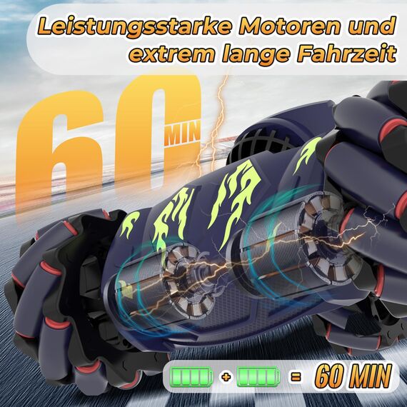Pristar Ferngesteuertes Auto ab 6 7 8 9 10 Jahre 1:14 Stunt RC Drift 4WD 2,4 GHz 360 Drehung Ferngesteuert Auto mit Handsteuerung Weihnachten Geschenk Junge 6 7 8 9 10 11 12 Jahre Kinder Spielzeug