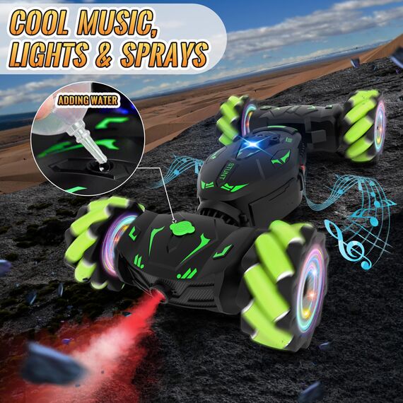 Pristar Ferngesteuertes Auto 1:14 RC Remont Control Car Drift Spielzeug 2,4 GHz 360 Drehung Handgeführtes Stunt Drift 4WD Ferngesteuert Auto mit Handsteuerung Geschenk Junge Kinder ab 5 6 8 9 10 Jahre