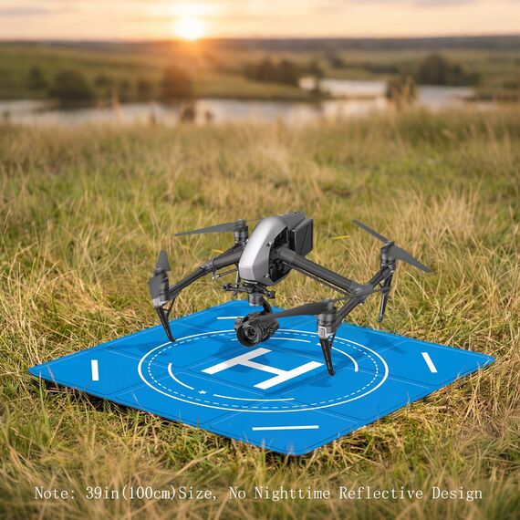 FPVtosky Drohnen-Landeplatz, schnell faltbar, doppelseitig, wasserdicht, beschwert für DJI Mini 5 Pro/4/3 Pro/Mini 4k/Mavic 4/Air 3s/Avata 2/Neo/Flip (99,1 cm)