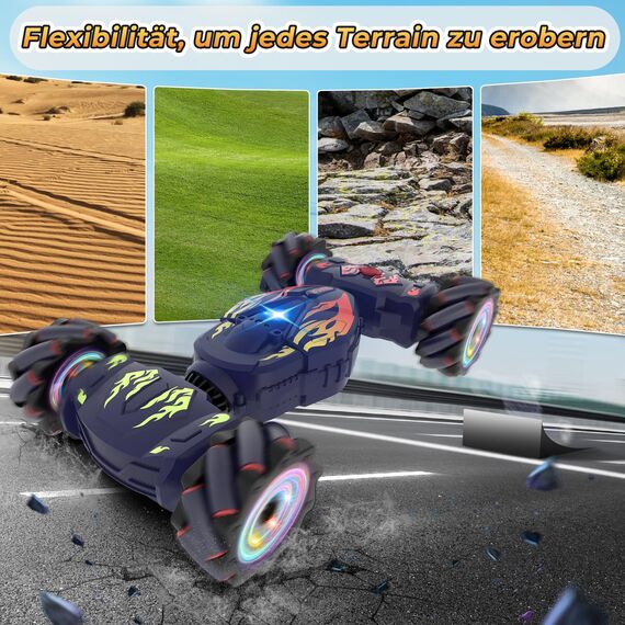 Pristar Ferngesteuertes Auto ab 6 7 8 9 10 Jahre 1:14 Stunt RC Drift 4WD 2,4 GHz 360 Drehung Ferngesteuert Auto mit Handsteuerung Weihnachten Geschenk Junge 6 7 8 9 10 11 12 Jahre Kinder Spielzeug