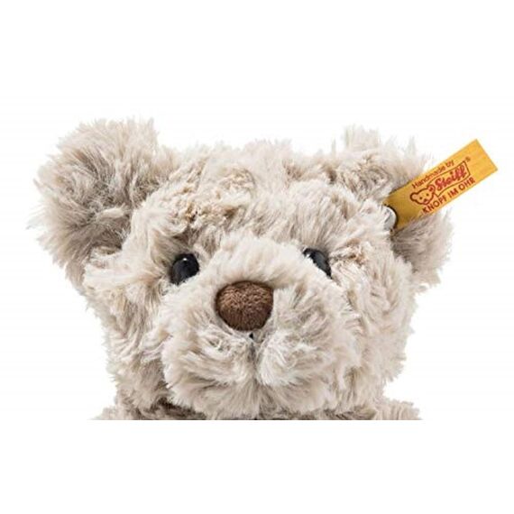 Steiff Soft Cuddly Friends Honey Teddybär hellgrau 18 cm, Teddy aus flauschigem Plüsch, Grau
