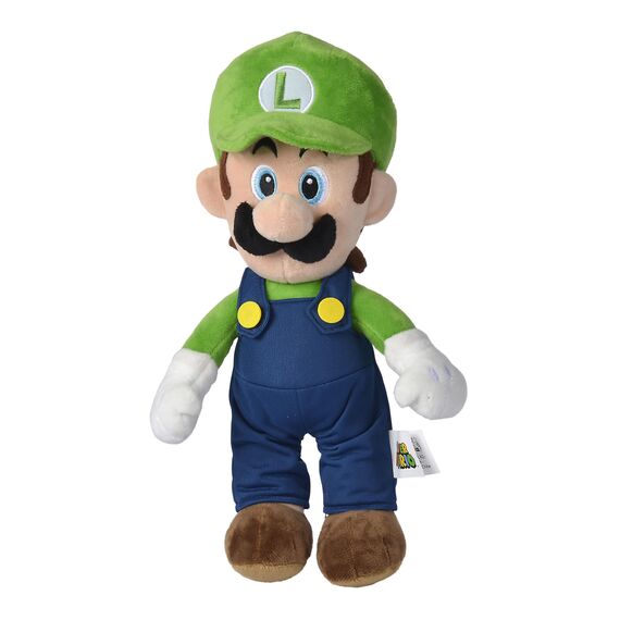 Simba Super Mario Luigi Plüschfigur – Weiches Kuscheltier, originalgetreues Design aus der Nintendo-Welt, für Kinder und Fans, grün-blau, Größe 30 cm, ab 0 Jahren