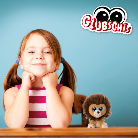 NICI 46950 Original – Glubschis Cliff 25 cm – Kuscheltier Löwe mit großen Augen – Flauschiges Plüschtier mit Glitzeraugen – Schmusetier für Kuscheltierliebhaber, braun/braun