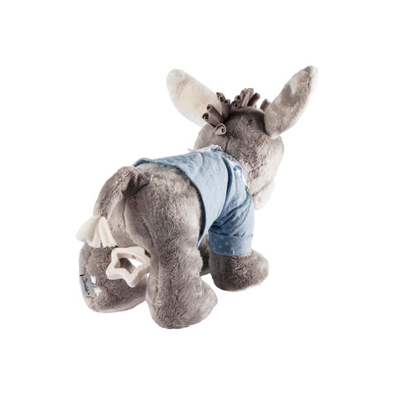 Sterntaler Spieluhr M Esel Emmi – Babyspieluhr aus Flausch & Jersey - Kuscheltier waschbar mit entnehmbarem Spielwerk, Melodie „La Le Lu“ – Einschlafhilfe ab Geburt - zuhause & unterwegs – 20x20x9 cm