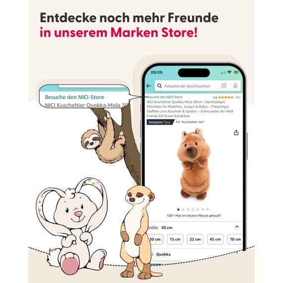 Kuscheltier Katze grau 12cm schlafend im Körbchen