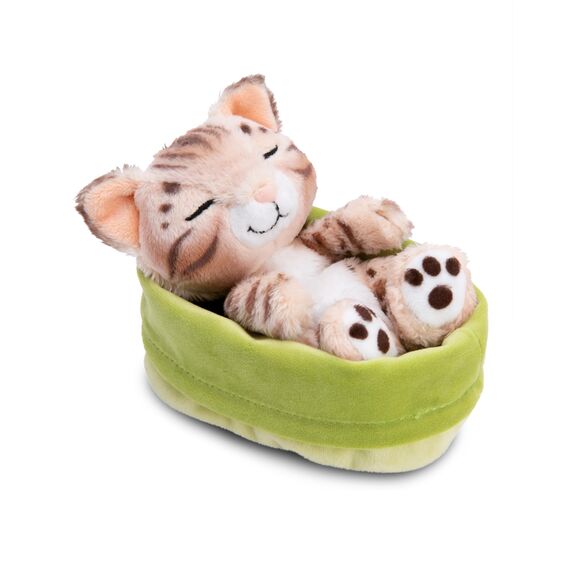 Kuscheltier Katze Bengal 12cm schlafend im