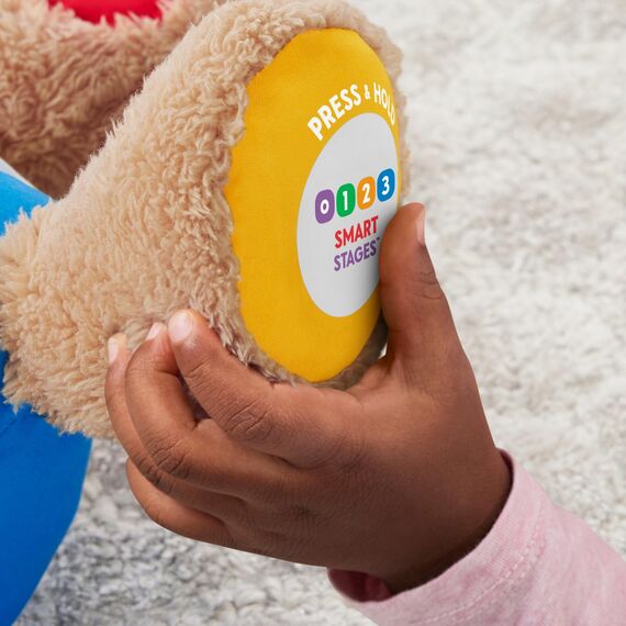 Fisher-Price Lernspaß-Hündchen mit drei Stufen | sprechendes Kuscheltier mit Musik als Kinderspielzeug und Baby Spielzeug | Interaktiver Teddybär, Version: Französisch, FPM44